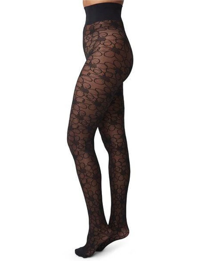 Swedish Stockings Spitzenstrumpfhose Maja Flower 30 den