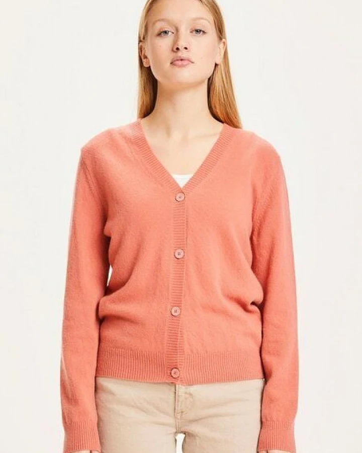 KnowledgeCotton Apparel LOTUS Lambswool V-Neck Cardigan