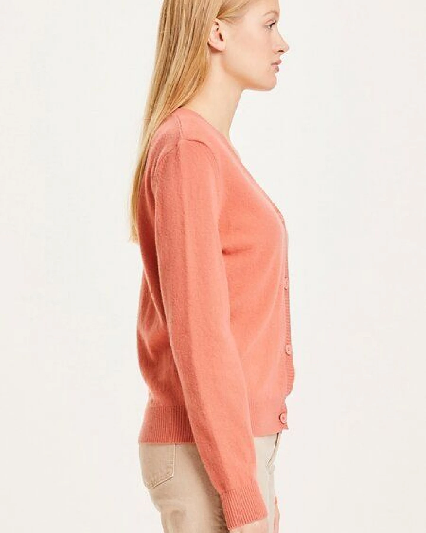 KnowledgeCotton Apparel LOTUS Lambswool V-Neck Cardigan – Ansicht 3