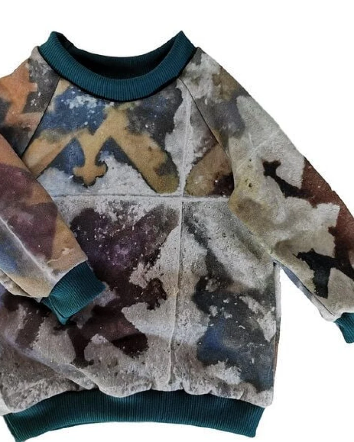 liebewicht Pullover aus Bio Sweat grau bunt für Babys und Kinder