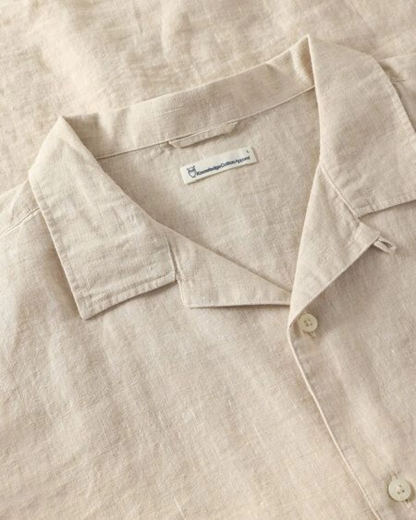 KnowledgeCotton Apparel Leinenhemd Box Fit - Short Sleeve - aus Bio-Leinen – Ansicht 4