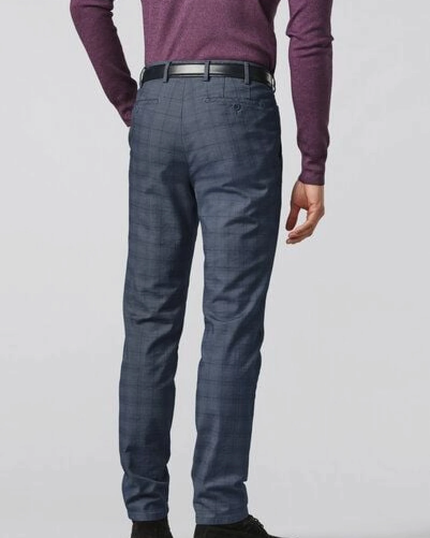MEYER PRINCE OF WALES BAUMWOLL CHINO – Ansicht 3