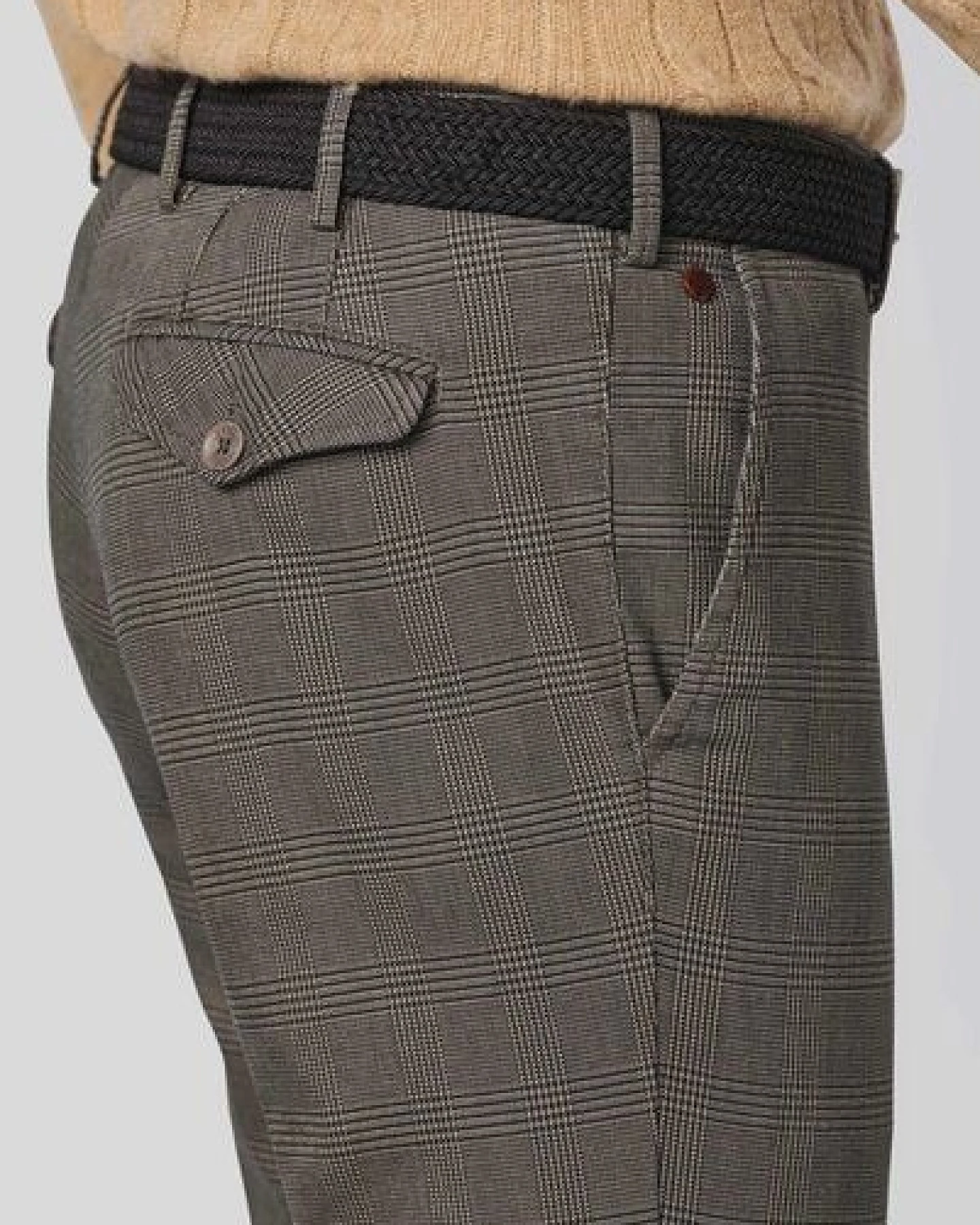 MEYER GLENCHECK BAUMWOLL CHINO – Ansicht 4