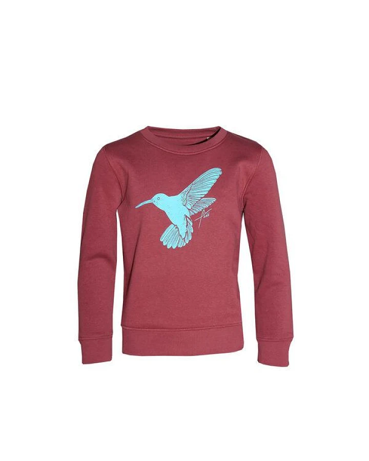 FÄDD Kinder Sweatshirt Pullover Bio-Baumwolle und recyceltem Polyester Rot