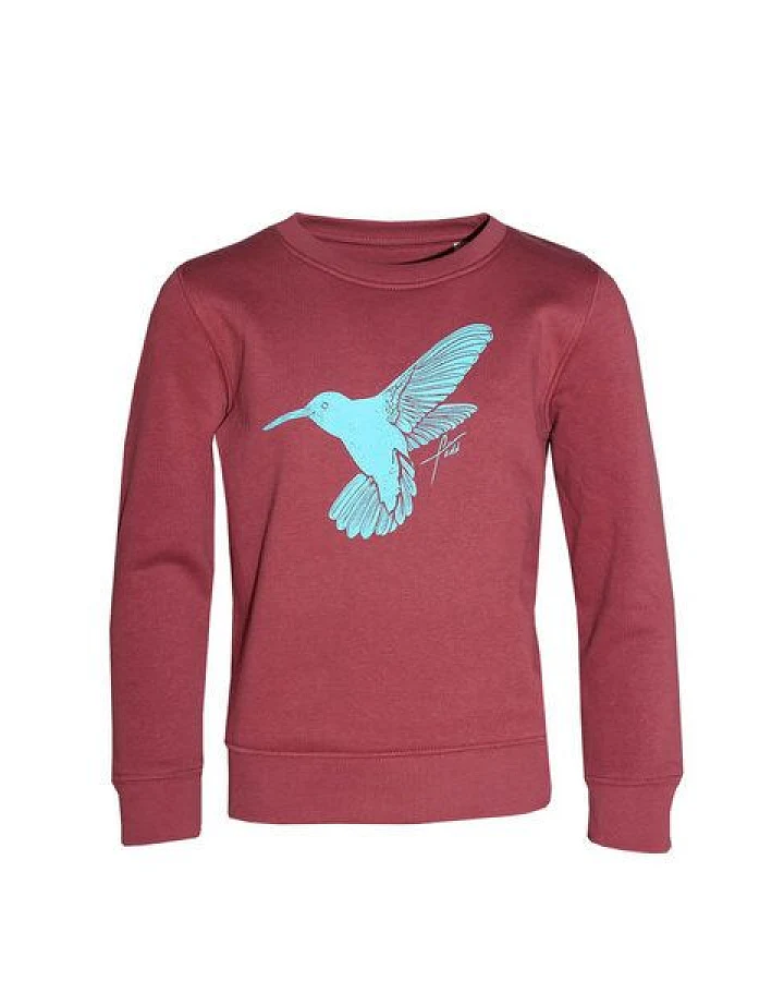 FÄDD Kinder Sweatshirt Pullover Bio-Baumwolle und recyceltem Polyester Rot