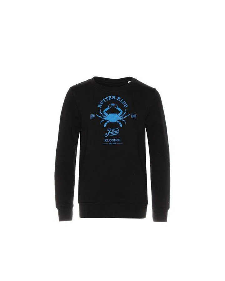 FÄDD Kinder Sweatshirt Pullover Biobaumwolle & recyceltem Polyester Schwarz