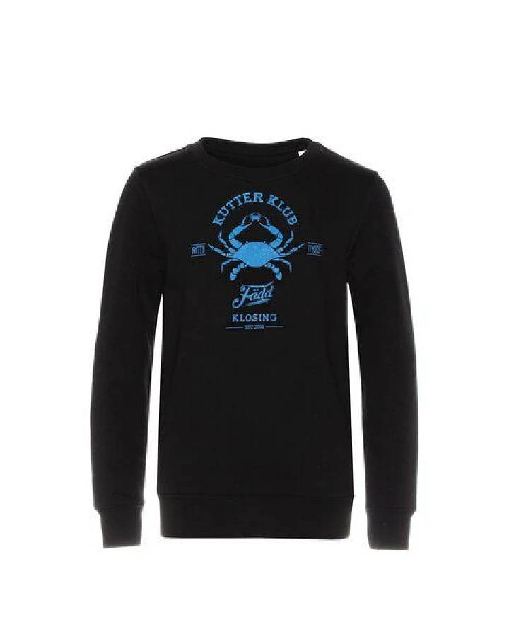 FÄDD Kinder Sweatshirt Pullover Biobaumwolle & recyceltem Polyester Schwarz