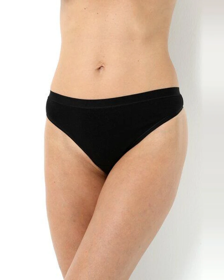 Bruno Barella 2er Pack Damen Strings aus Micromodal in Schwarz