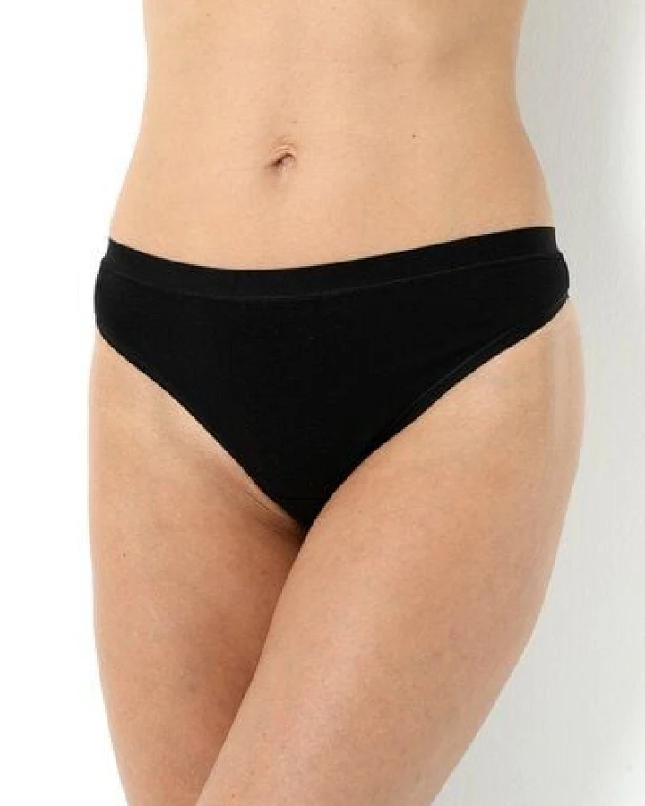 Bruno Barella 2er Pack Damen Strings aus Micromodal in Schwarz