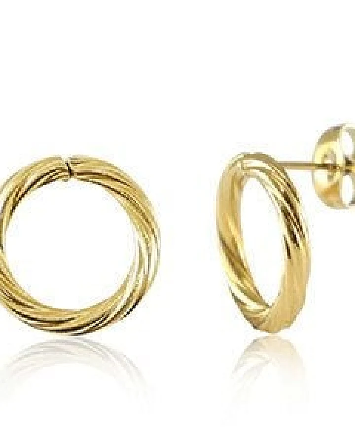 Kreis Ohrringe Twist in 14mm von Elektropulli