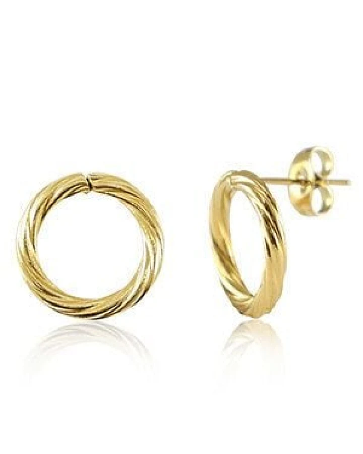 Kreis Ohrringe Twist in 14mm von Elektropulli