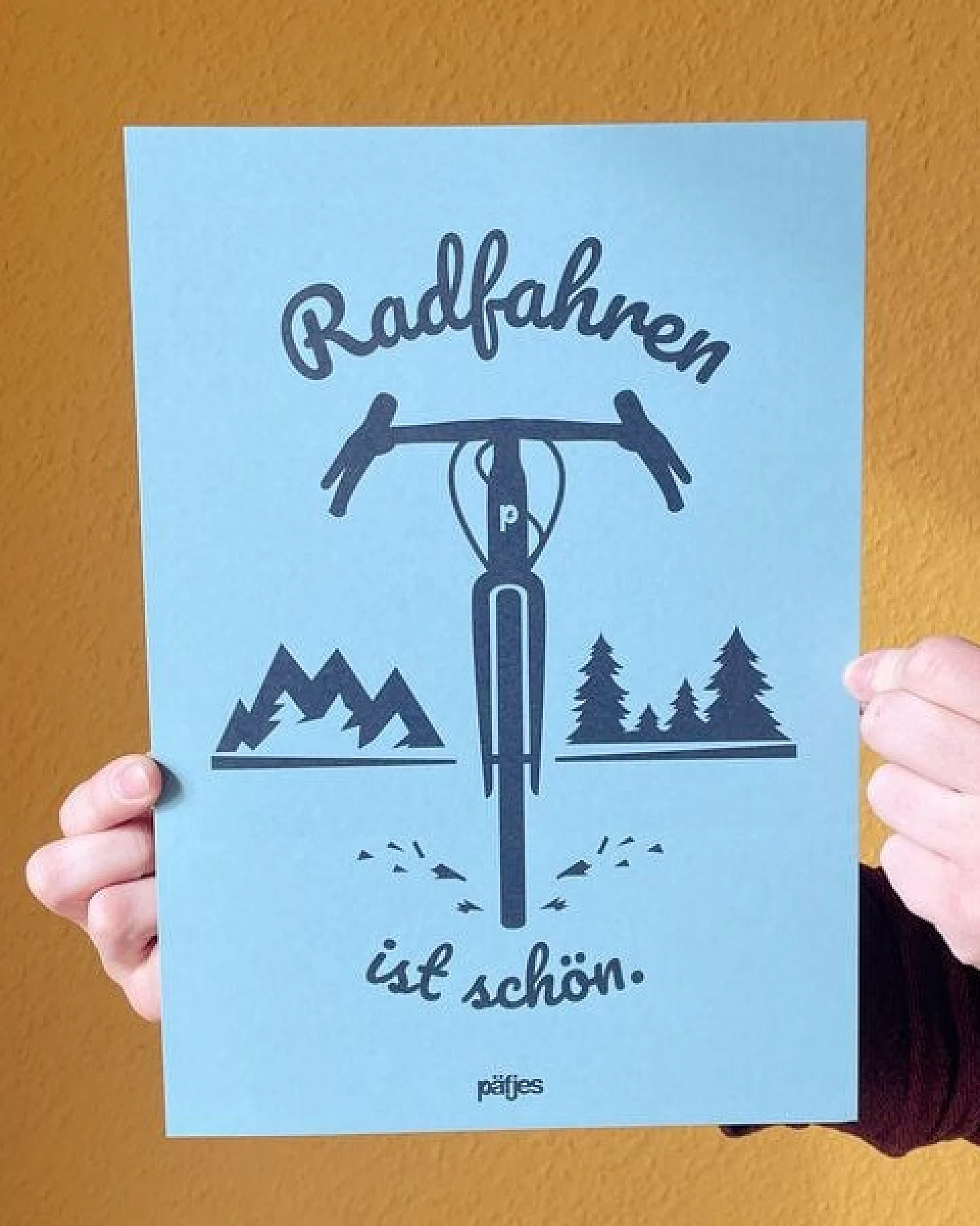 päfjes Radfahren ist schön / Gravel / Poster A4 – Ansicht 3