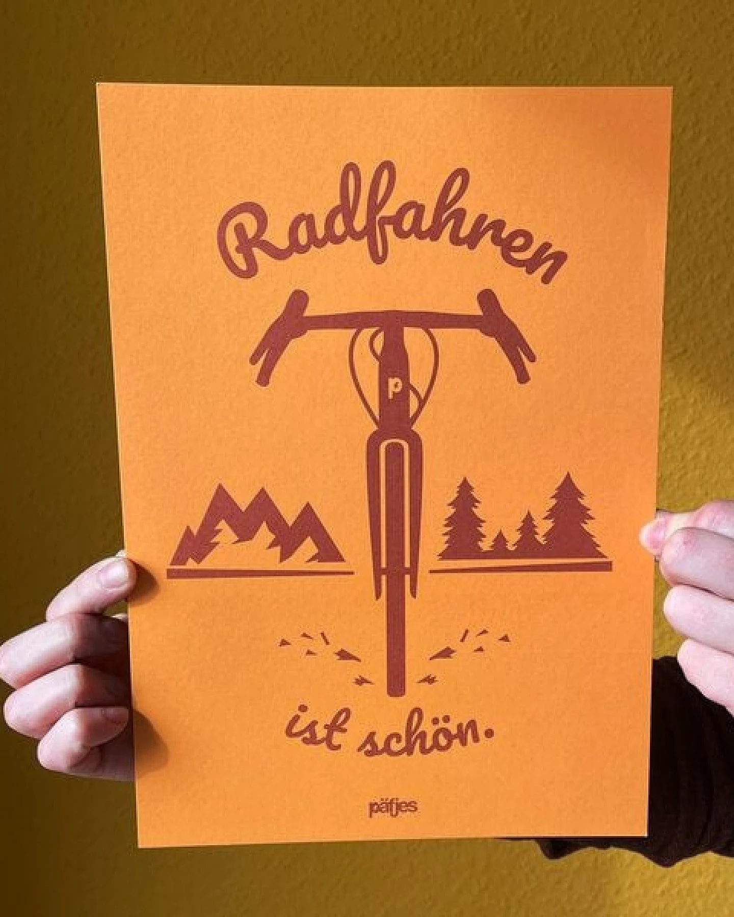 päfjes Radfahren ist schön / Gravel / Poster A4 – Ansicht 3