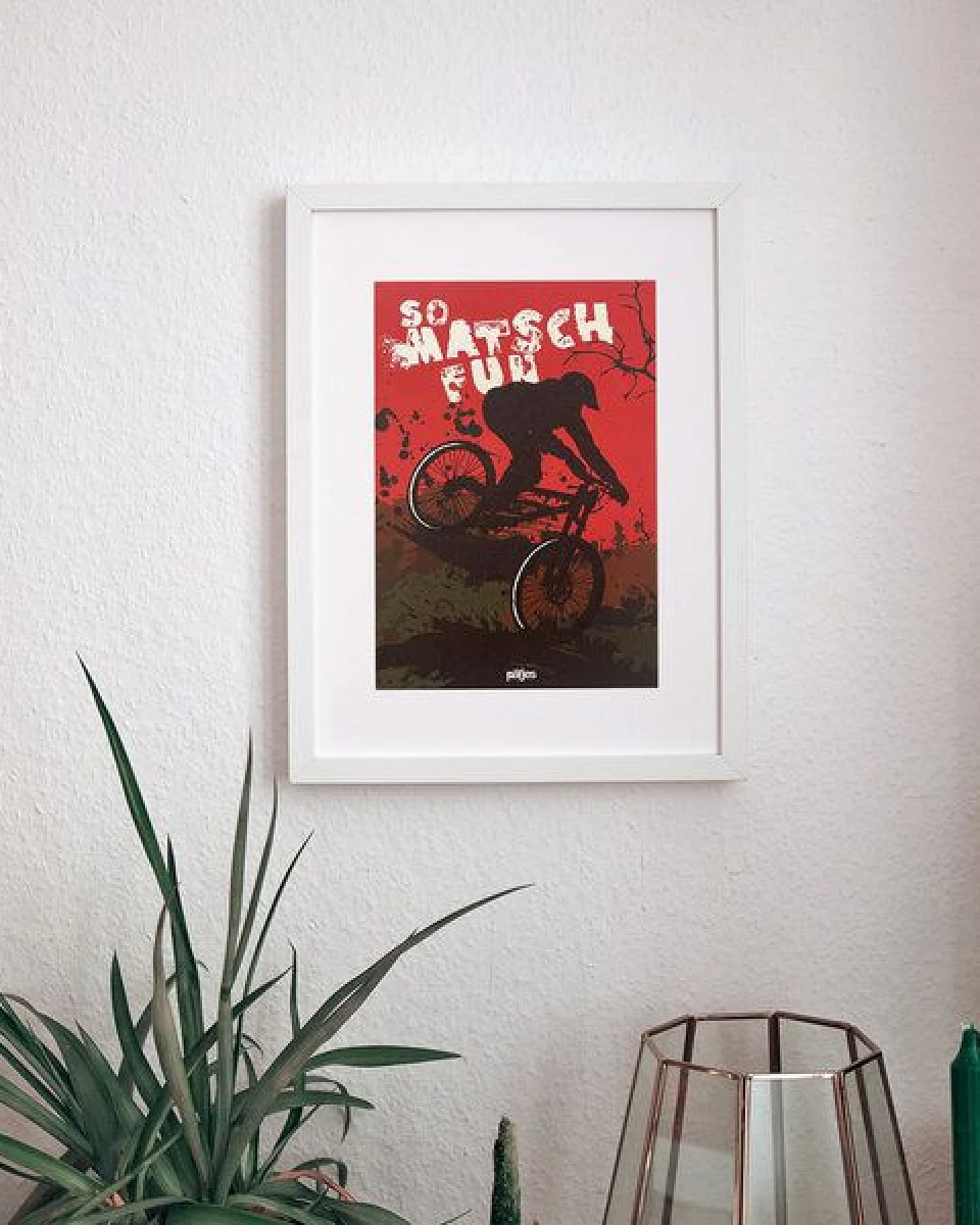 päfjes Downhill / So Matsch fun / Fahrrad / Poster A4 – Ansicht 2