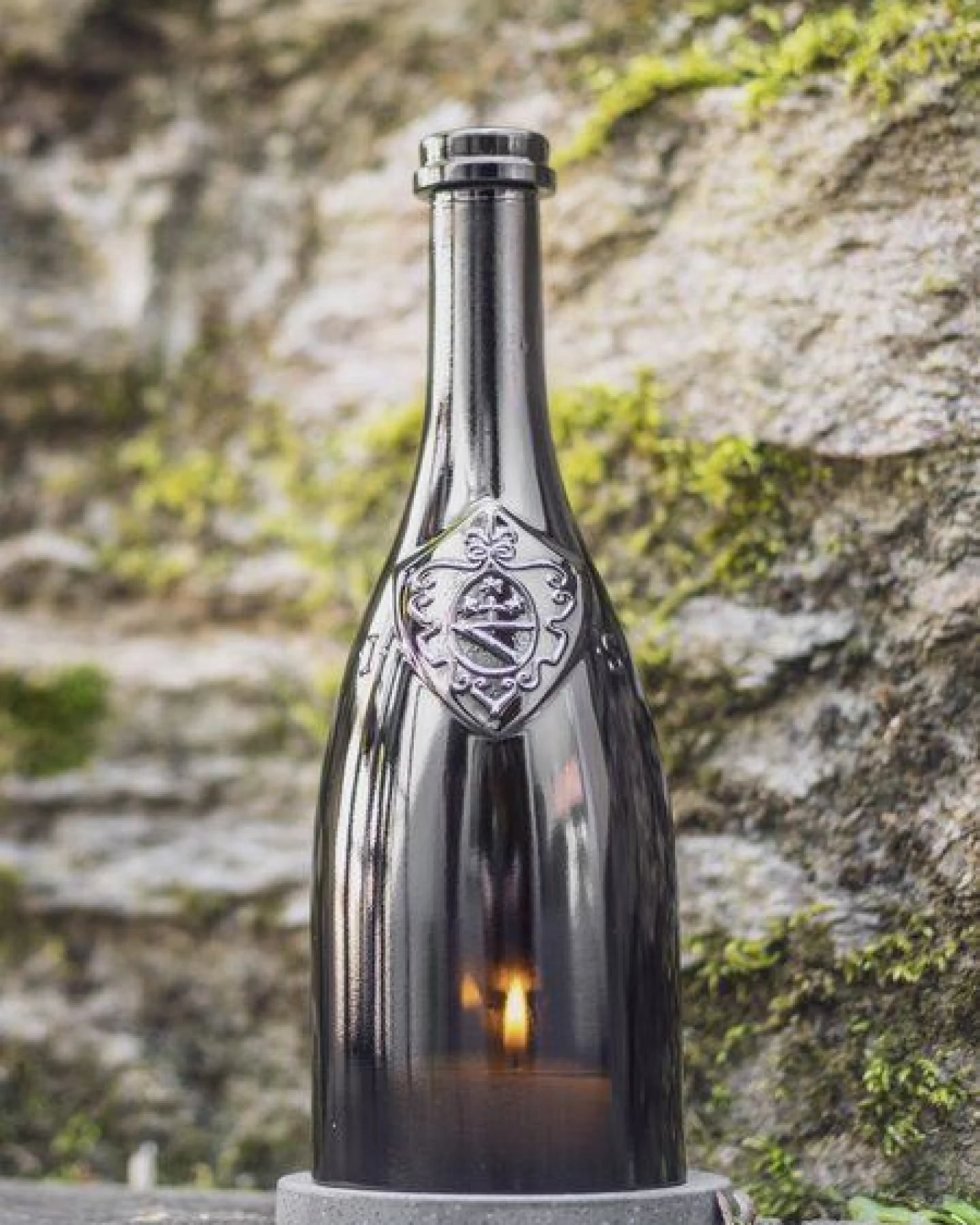 MaBe Wein Windlicht aus der italienischen Flasche vom Gardasee – Ansicht 2