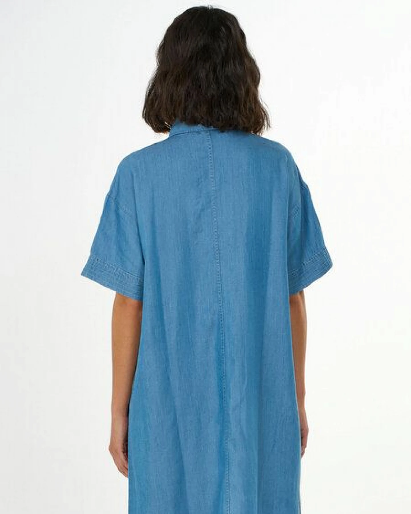 KnowledgeCotton Apparel Jeans Kleid - A-Shape Denim Dress - aus Tencel – Ansicht 2