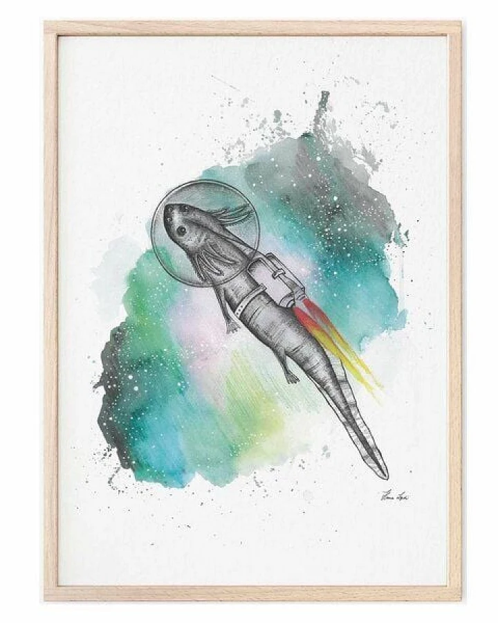 Kunstdruck »Astrolotl« von LIGARTI