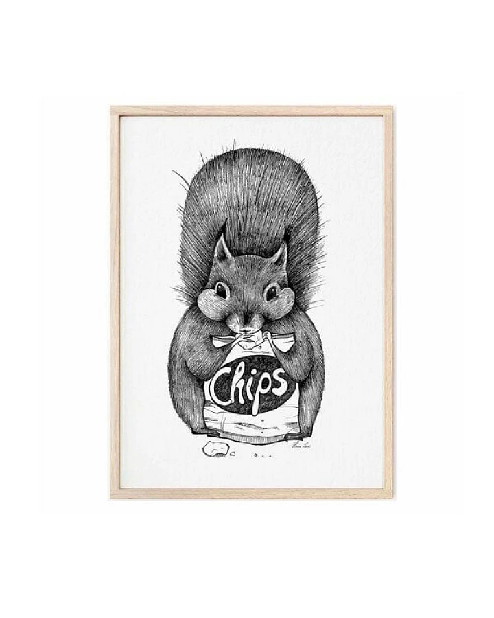 Kunstdruck »Chipseichhörnchen« von LIGARTI