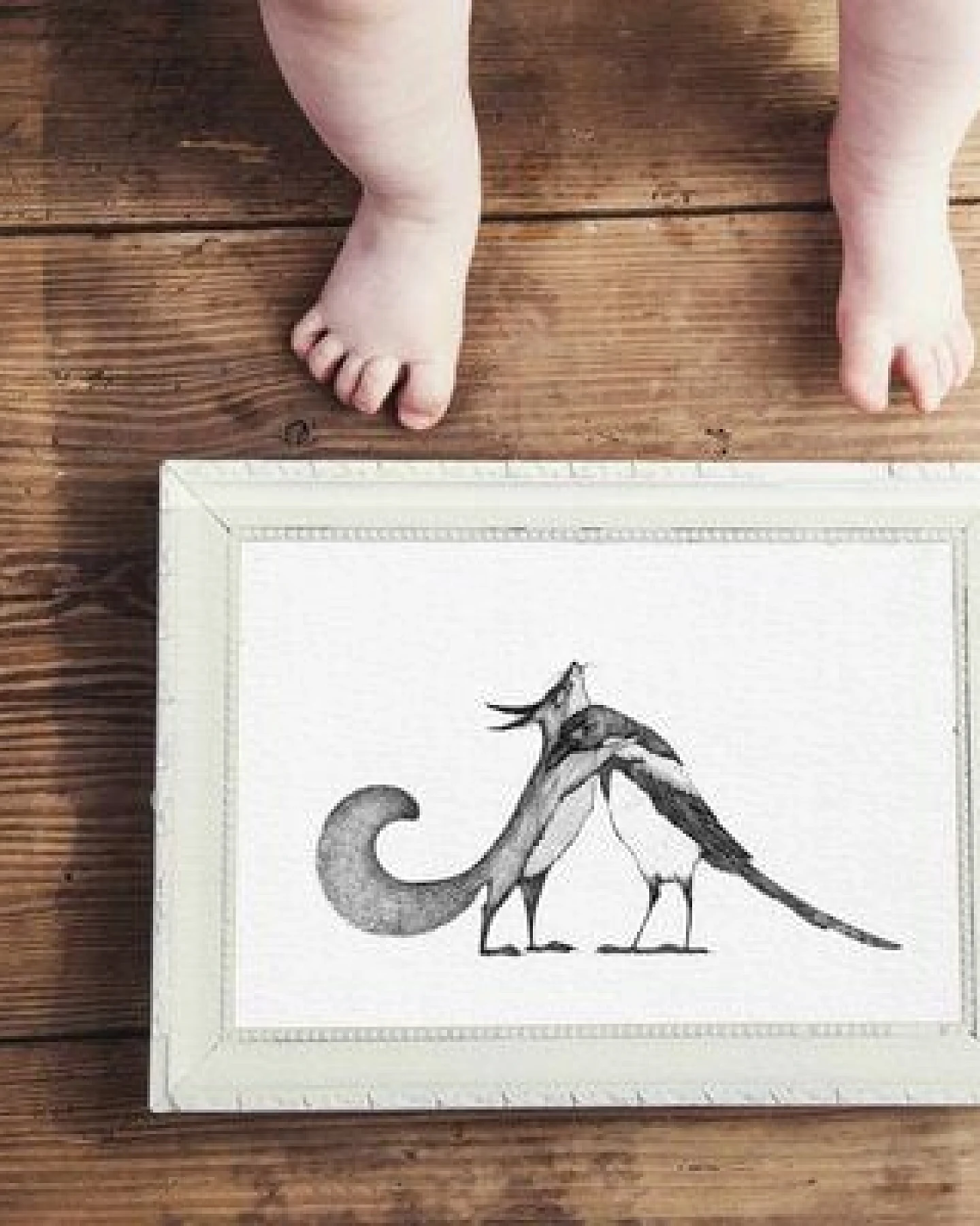 Kunstdruck »Eichhörnchen und Elster« von LIGARTI – Ansicht 2