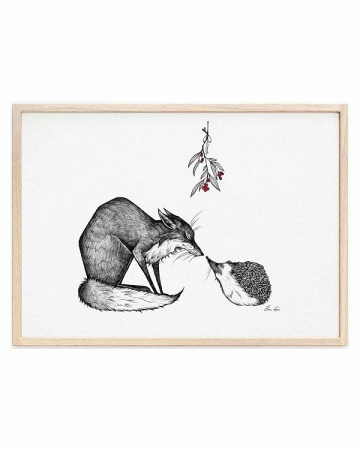 Kunstdruck »Fuchs und Igel« von LIGARTI
