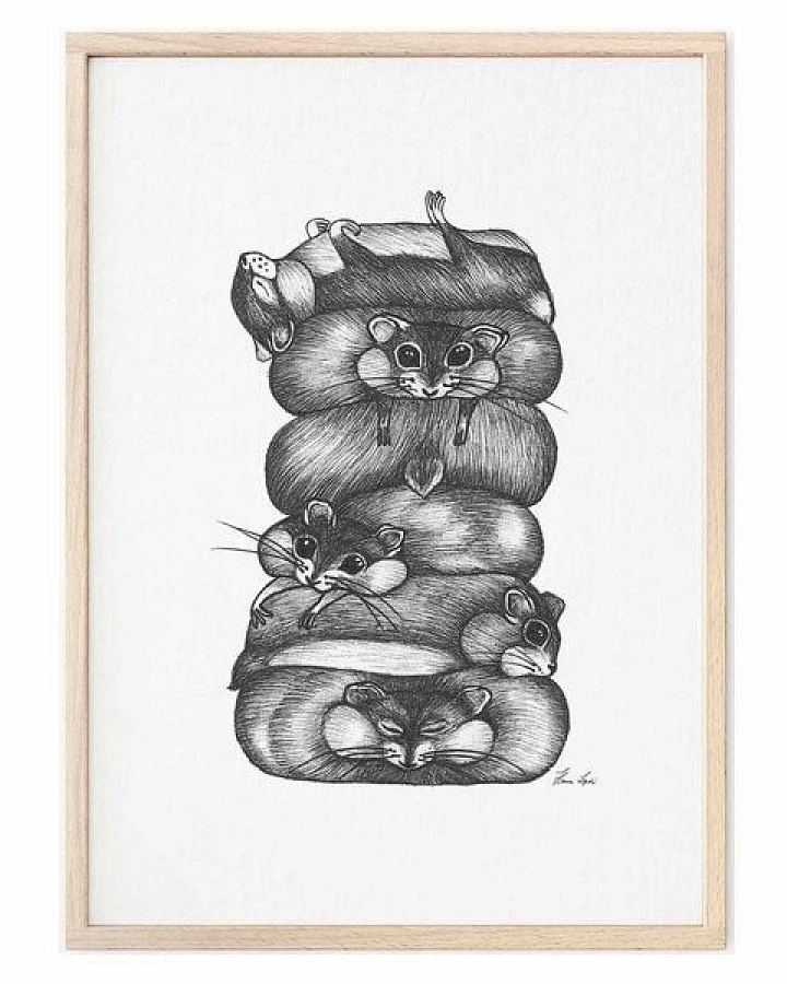 Kunstdruck »Hamsterstapel« von LIGARTI