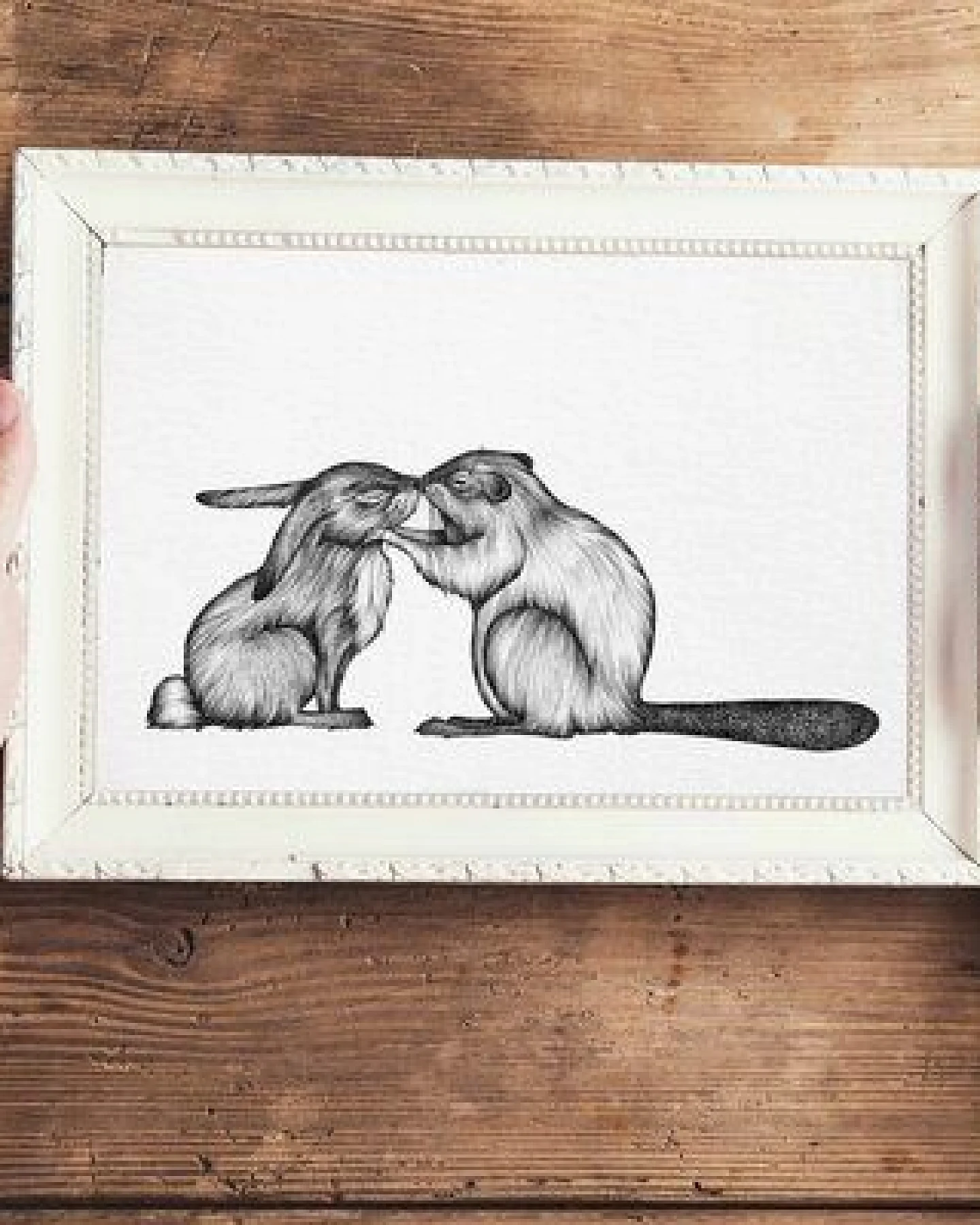 Kunstdruck »Kaninchen und Biber« von LIGARTI – Ansicht 2