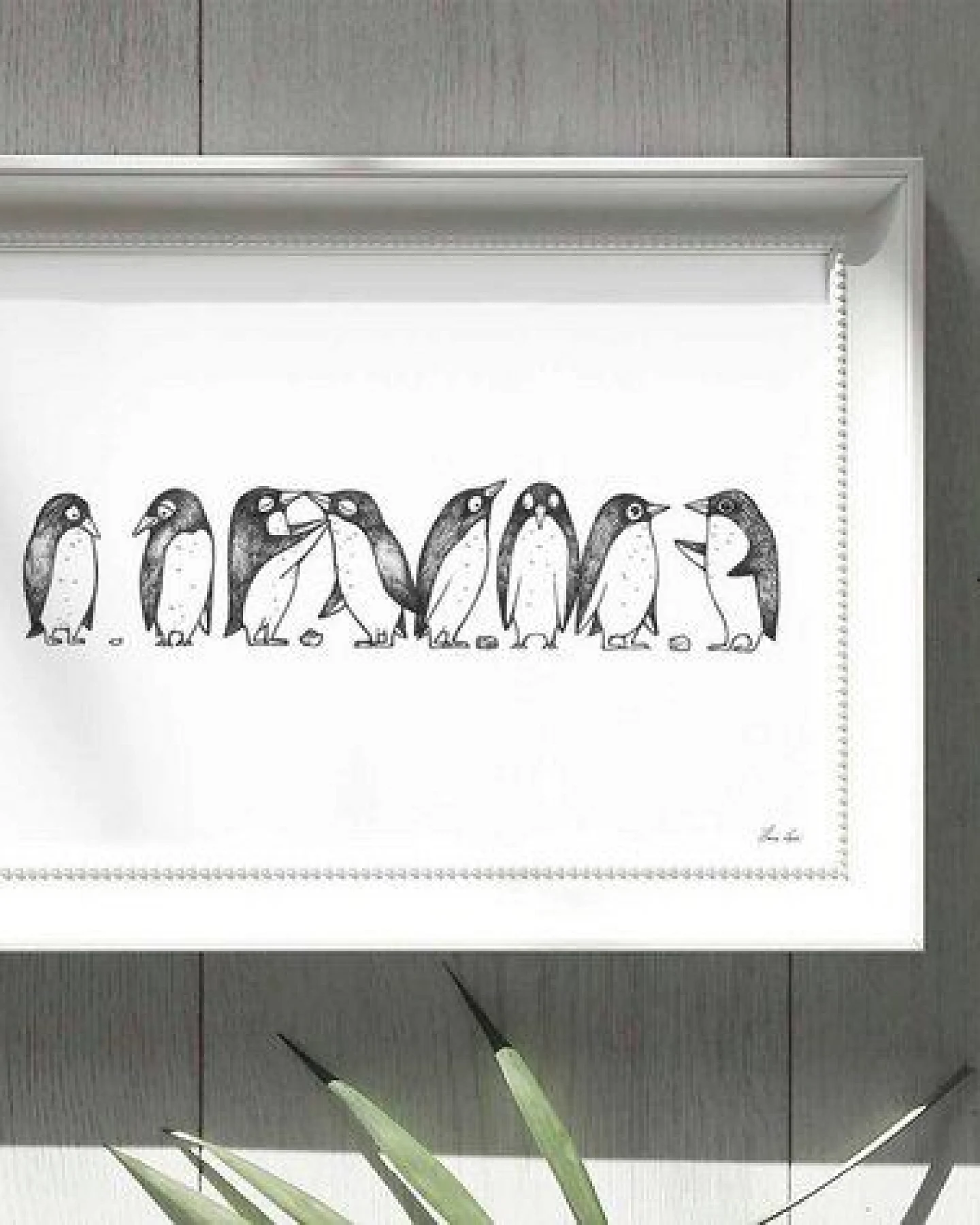 Kunstdruck »Pinguin Lovestory« von LIGARTI – Ansicht 2