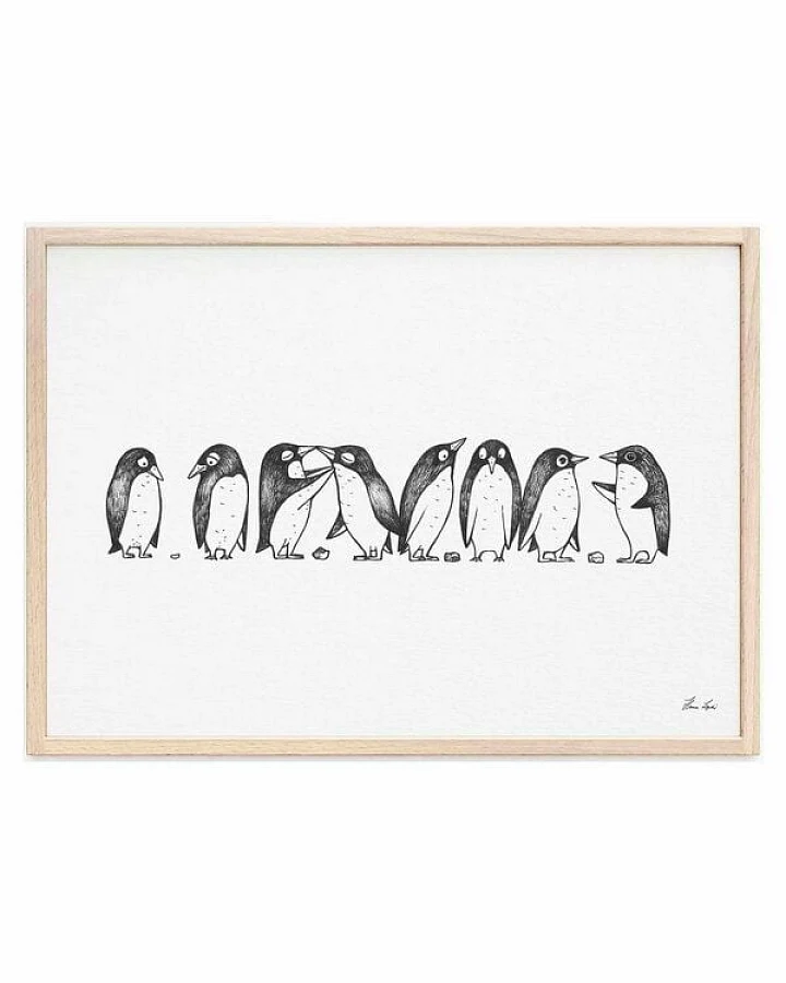 Kunstdruck »Pinguin Lovestory« von LIGARTI