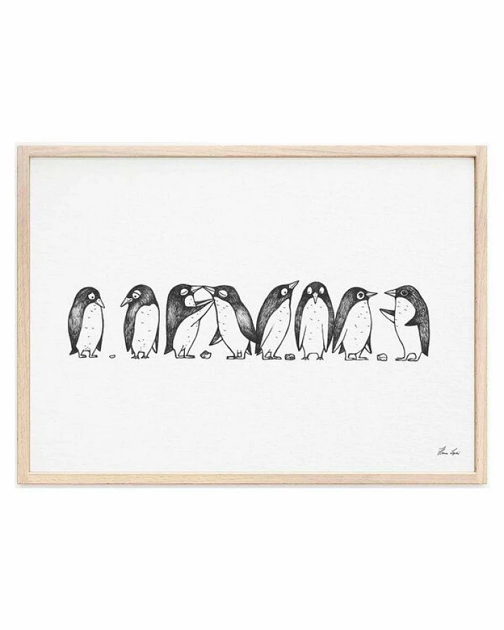 Kunstdruck »Pinguin Lovestory« von LIGARTI