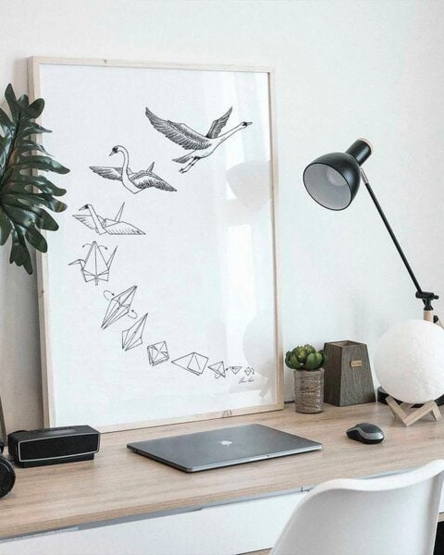 Kunstdruck »Origami Schwan« von LIGARTI – Ansicht 3
