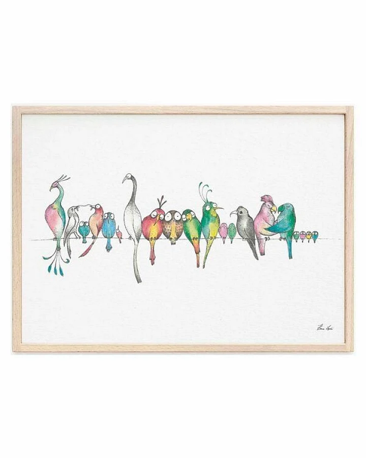 Kunstdruck »Vogelparade« von LIGARTI