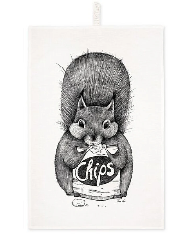 LIGARTI Geschirrtuch – Chipseichhörnchen