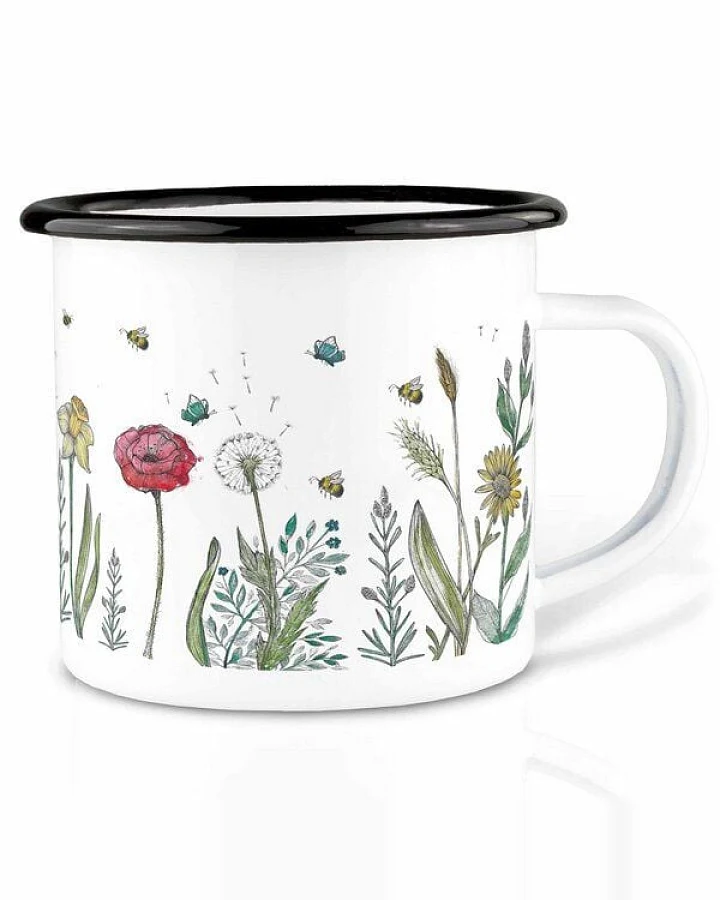 Emailletasse »Blumenwiese« von LIGARTI