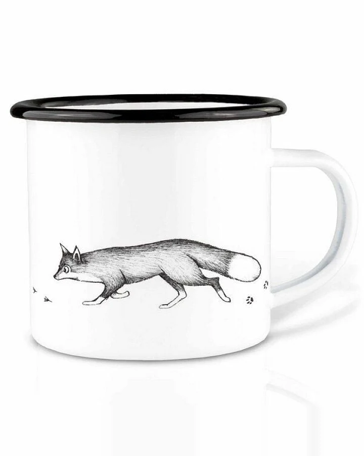 Emailletasse »Fuchs und Gans« von LIGARTI