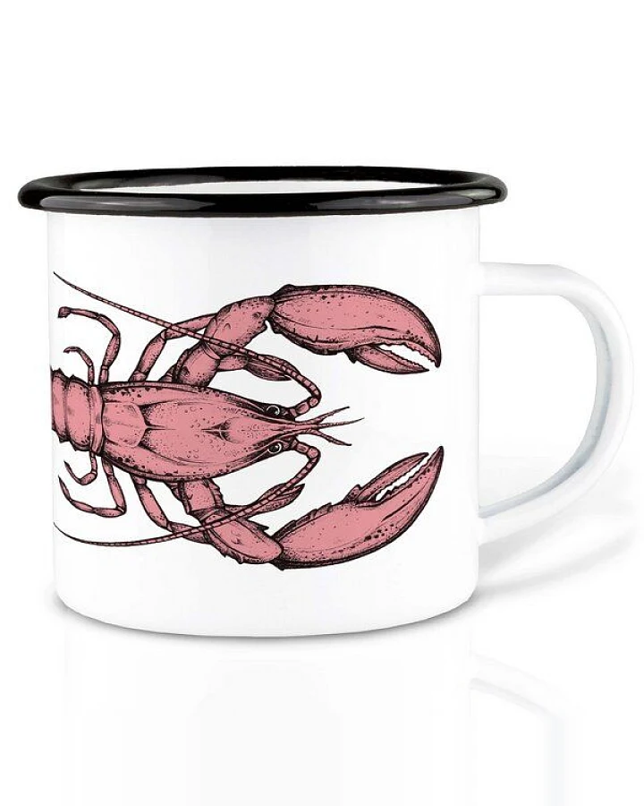 Emailletasse »Hummer« von LIGARTI