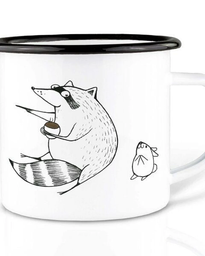 Emailletasse »Kaffeeninchen« von LIGARTI