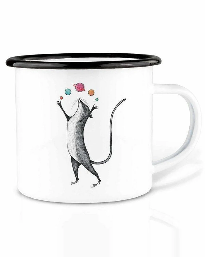 Emailletasse »Planetenmaus« von LIGARTI
