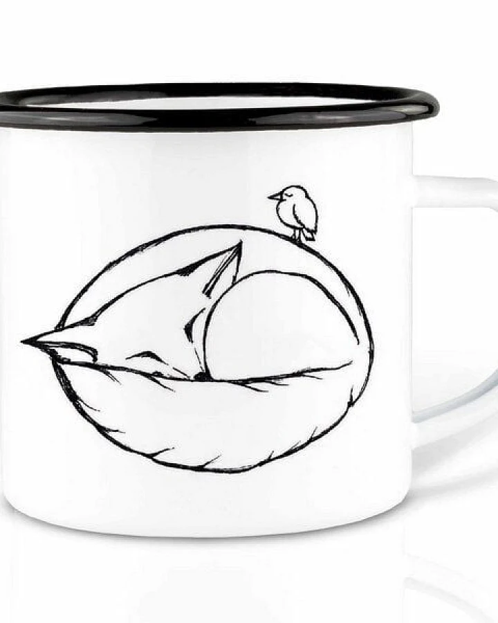 Emailletasse »Schlafender Fuchs« von LIGARTI