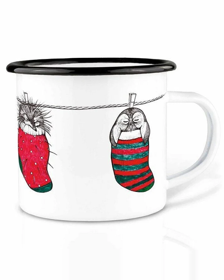 Emailletasse »Sockentiere« von LIGARTI