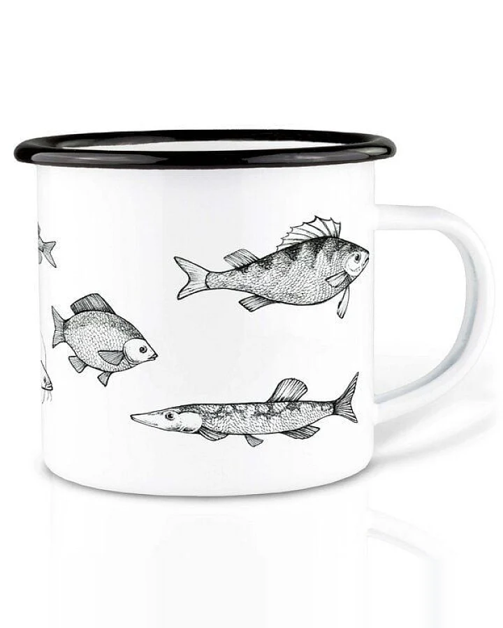 Emailletasse »Süßwasserfische« von LIGARTI