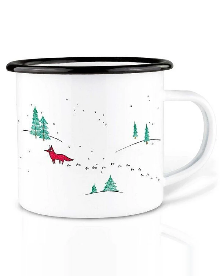 Emailletasse »Winterfüchse« von LIGARTI