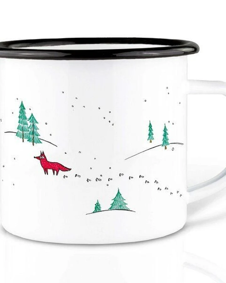 Emailletasse »Winterfüchse« von LIGARTI