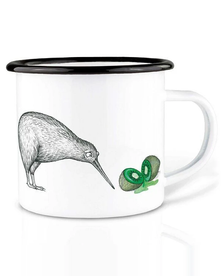 Emailletasse »Zwei Kiwis« von LIGARTI