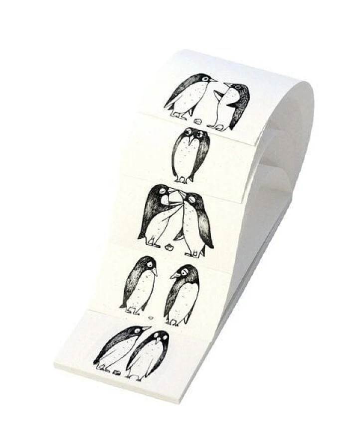 Notizblock 3er-Set »Pinguin Lovestory« von LIGARTI