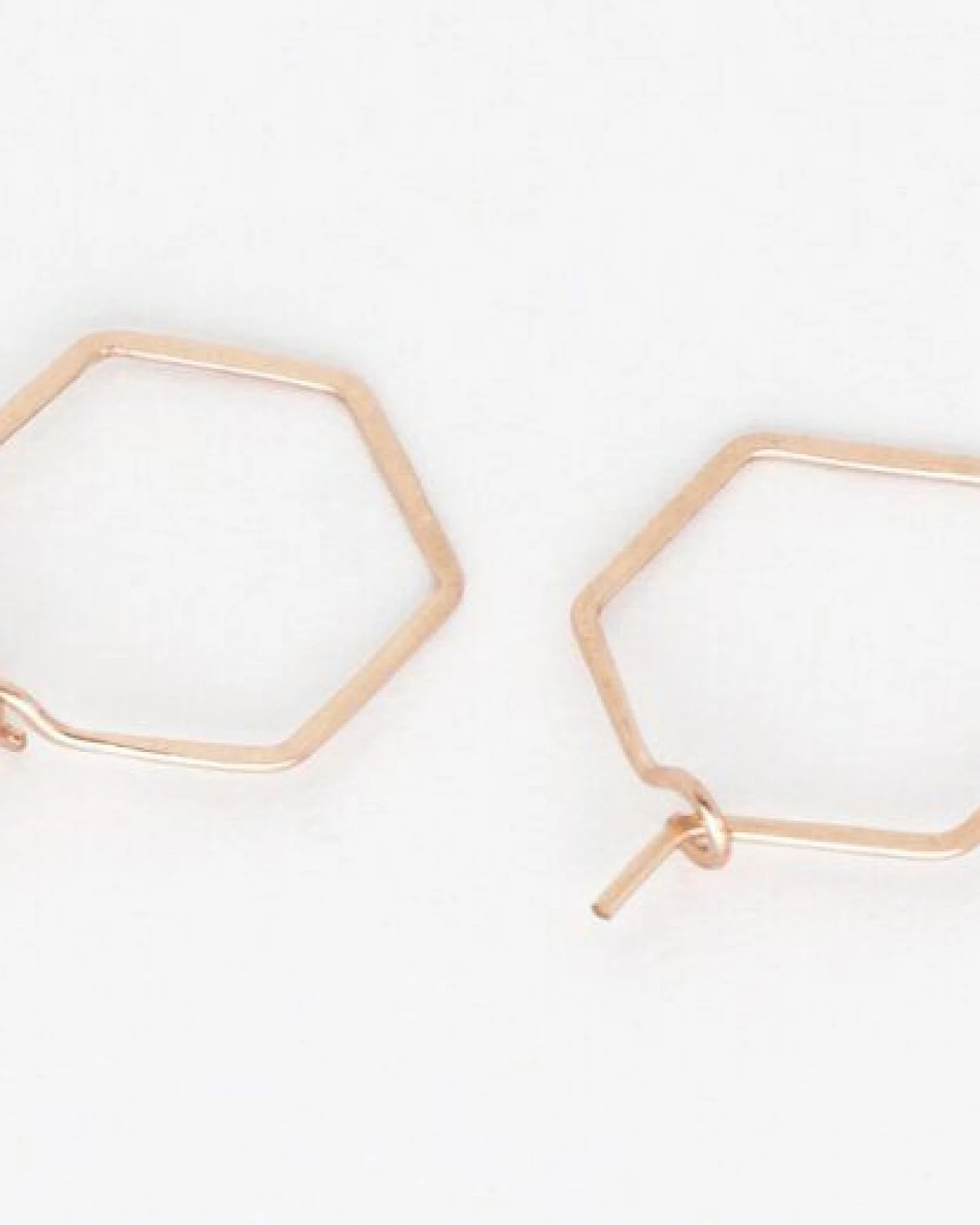 BELLYBIRD Jewellery CREOLEN - Hexagon, gehämmert, S/M/L – Ansicht 2
