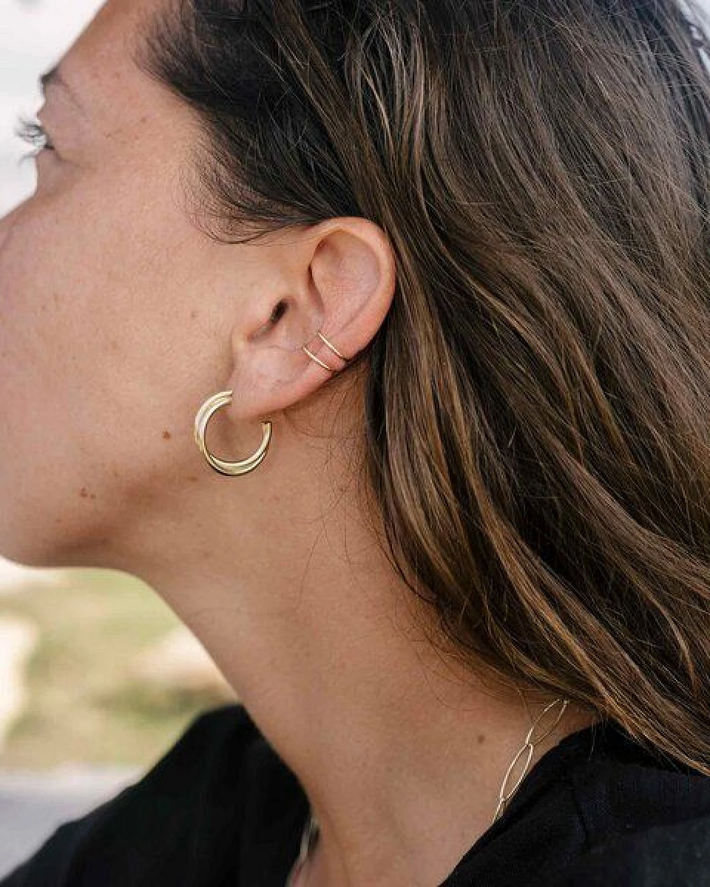 fejn jewelry Creole ´double hoop` – Ansicht 2