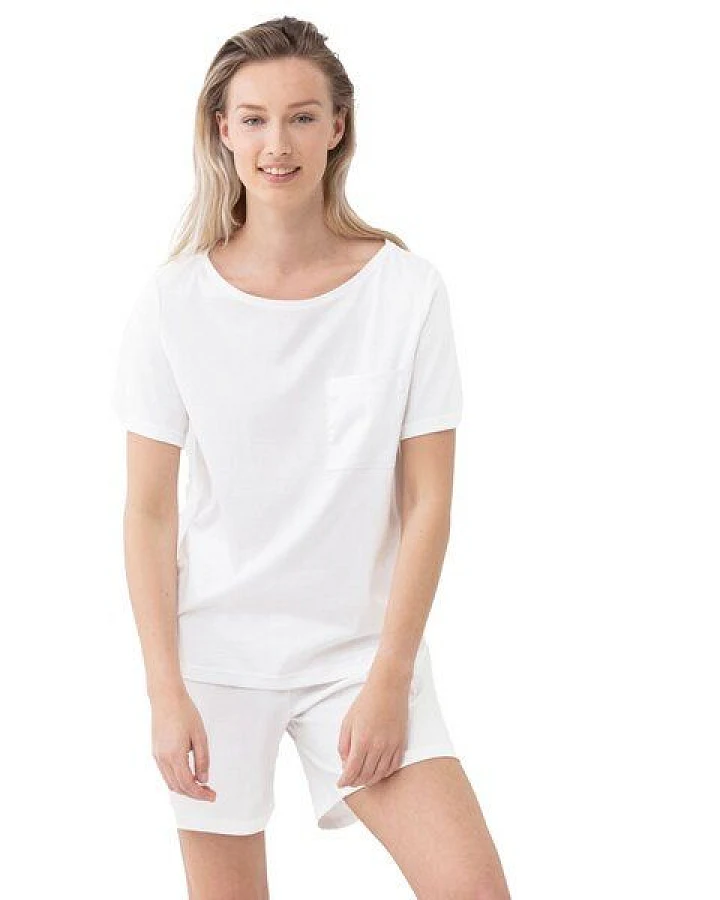 Mey Damen Pyjama kurzarm Shirt Sleepsation Bio-Baumwolle