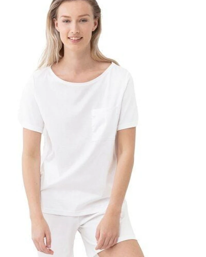 Mey Damen Pyjama kurzarm Shirt Sleepsation Bio-Baumwolle