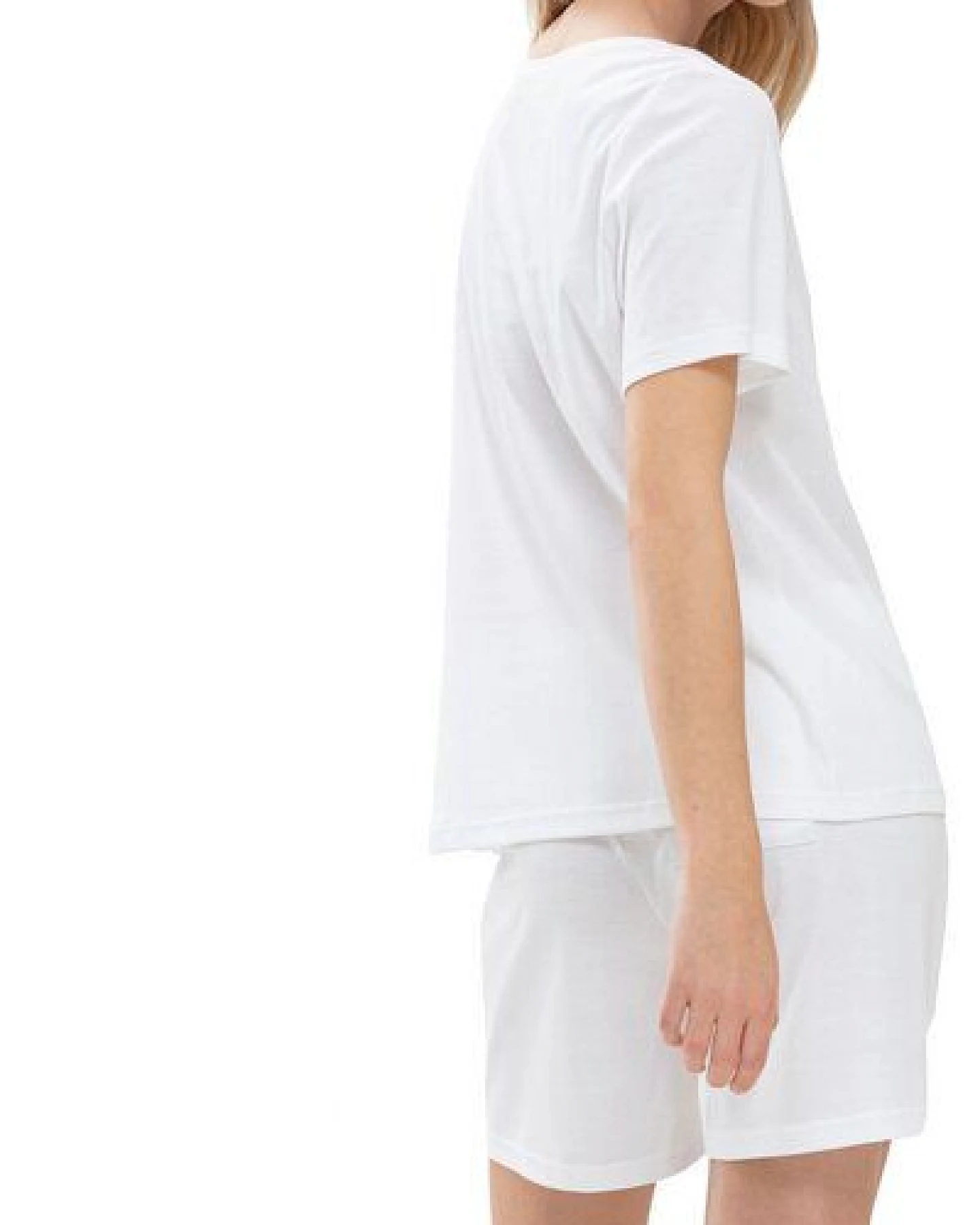 Mey Damen Pyjama kurzarm Shirt Sleepsation Bio-Baumwolle – Ansicht 2
