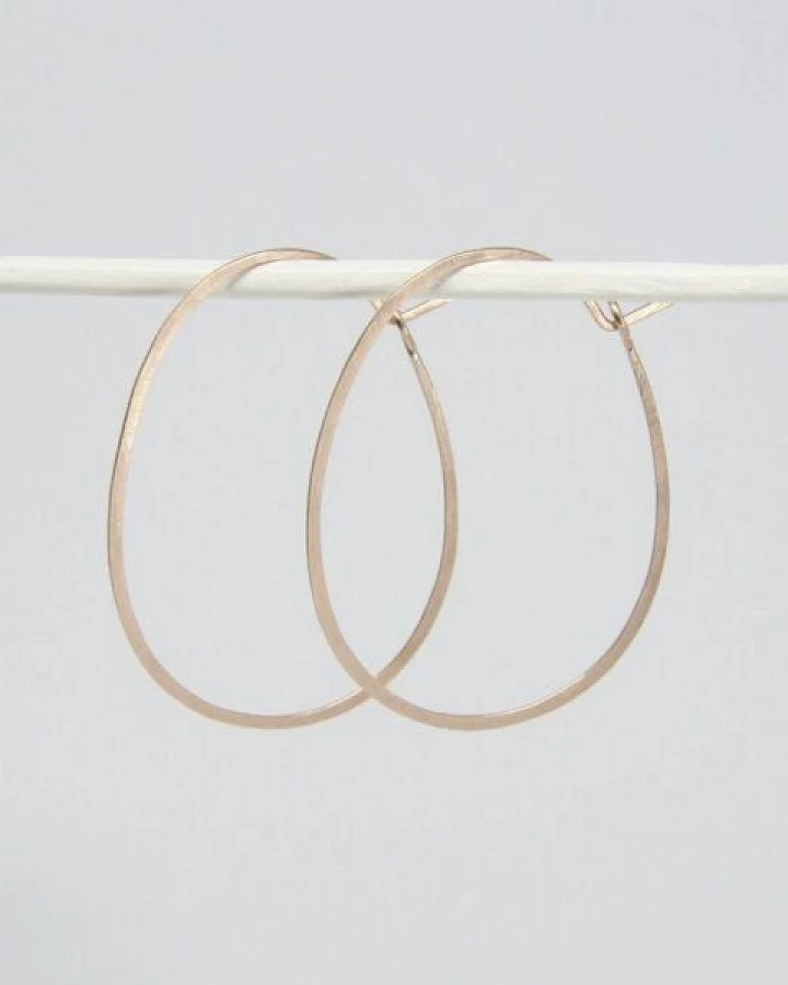 BELLYBIRD Jewellery CREOLEN - Oval, gehämmert, M/L